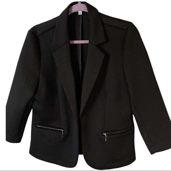 89th + Madison Black Open Blazer LARGE - Picture 2 of 12